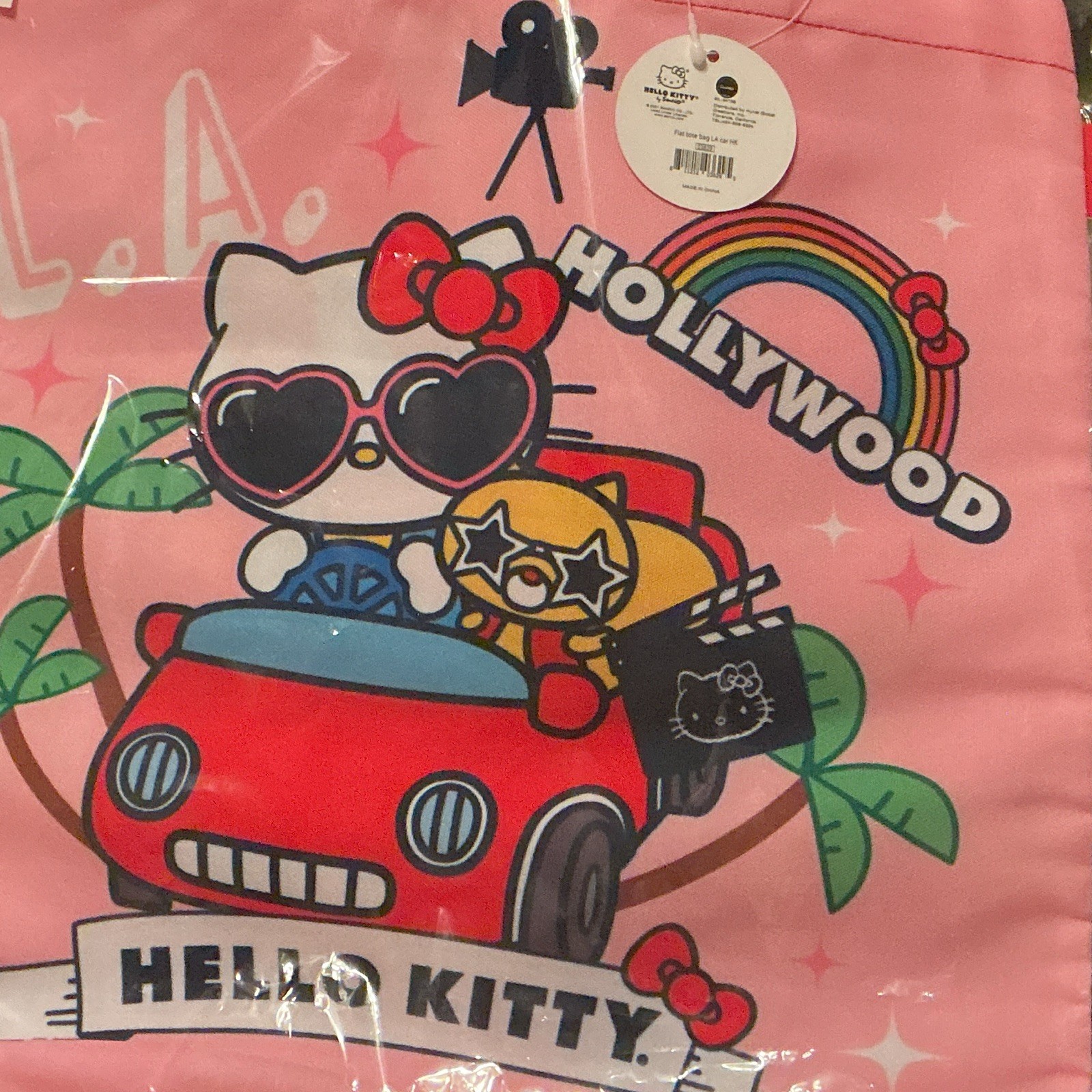 Hello Kitty Hollywood Pink Graphic Print Tote