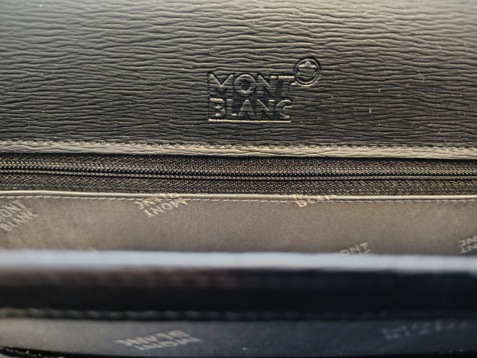 Montblanc leather briefcase w strap 16 1/2″x12″x4″ NOS SALE-closing in 10 days