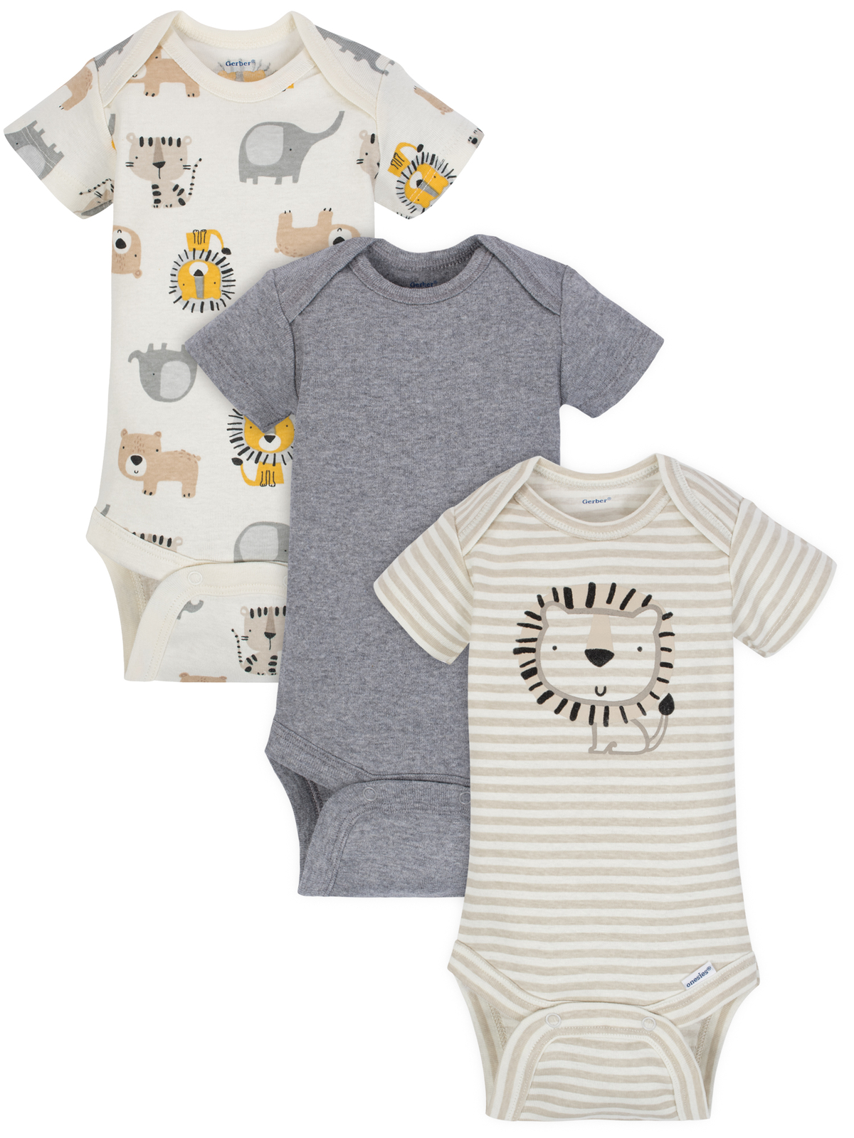 Gerber Baby Boys 3 Pack Organic Cotton Onesies Various Sizes NEW Bodysuits