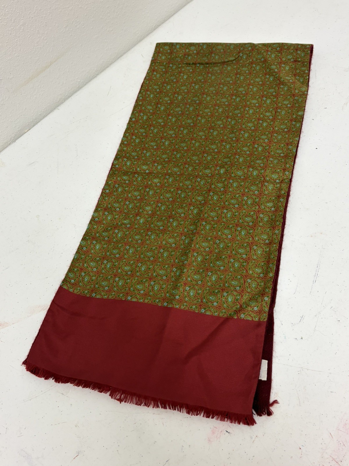 Vintage Christian Dior Silk & Cashmere Men’s Scarf 52×11 Inches Made In Italy