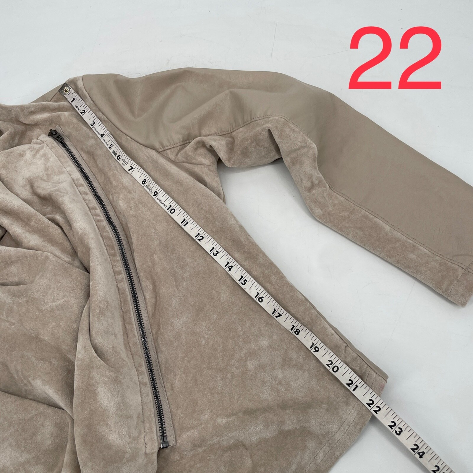Blank NYC womens Size L Sunny Days Moto Jacket faux suede asymmetrical zip