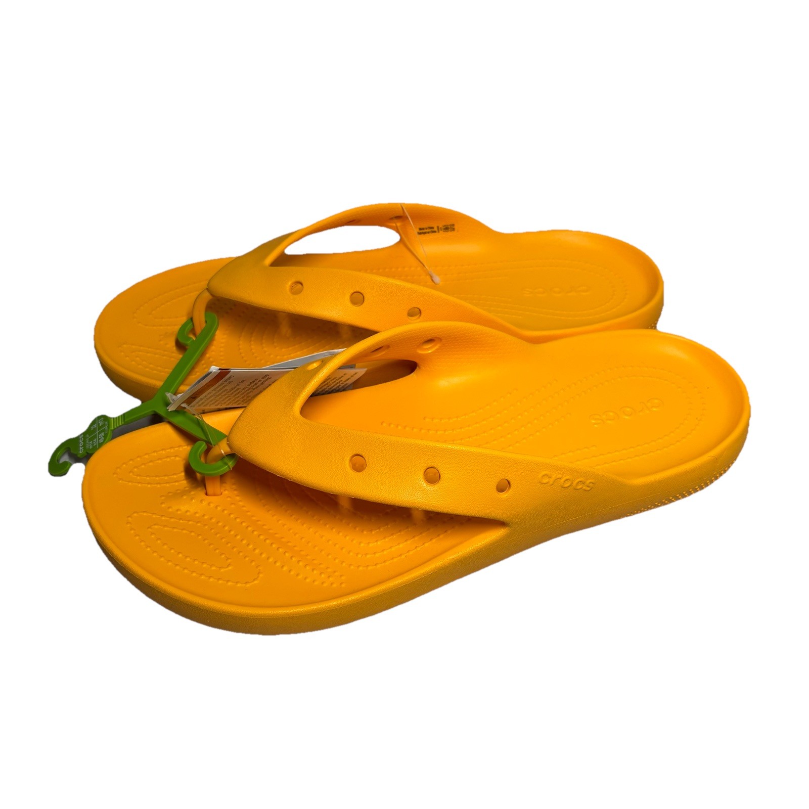 Crocs Baya II Flip Flop Thong Mens Size 12 Orange Sandals Shoes NEW 209402-84B