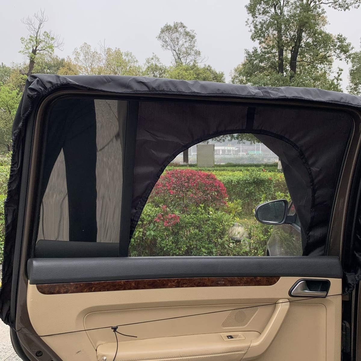MC&SA Window Tent SUV Tent Screen Mesh Sun Shade Cover Sleep in Car Air Flow in