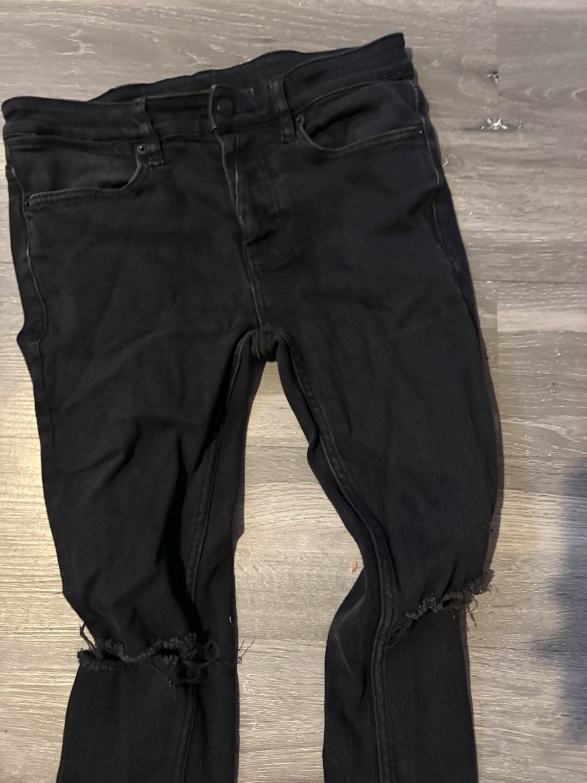 Ksubi KM74 Jeans Stretch Faded Black Button Fly Men’s Size 31×29