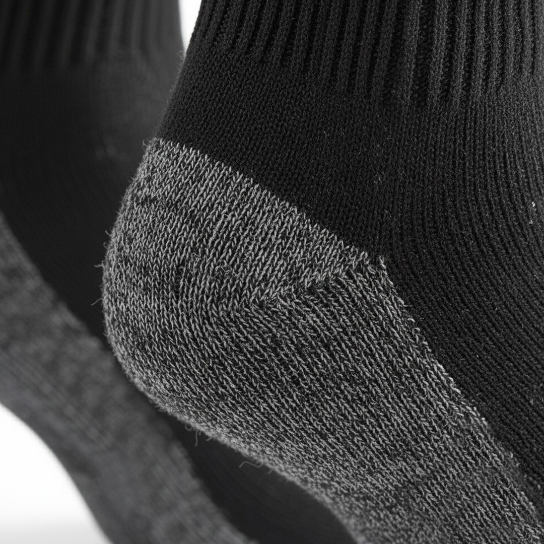 5 Pairs Mens Heavy Duty Crew Work Socks Moisture-Wicking Reinforced Size 10-13