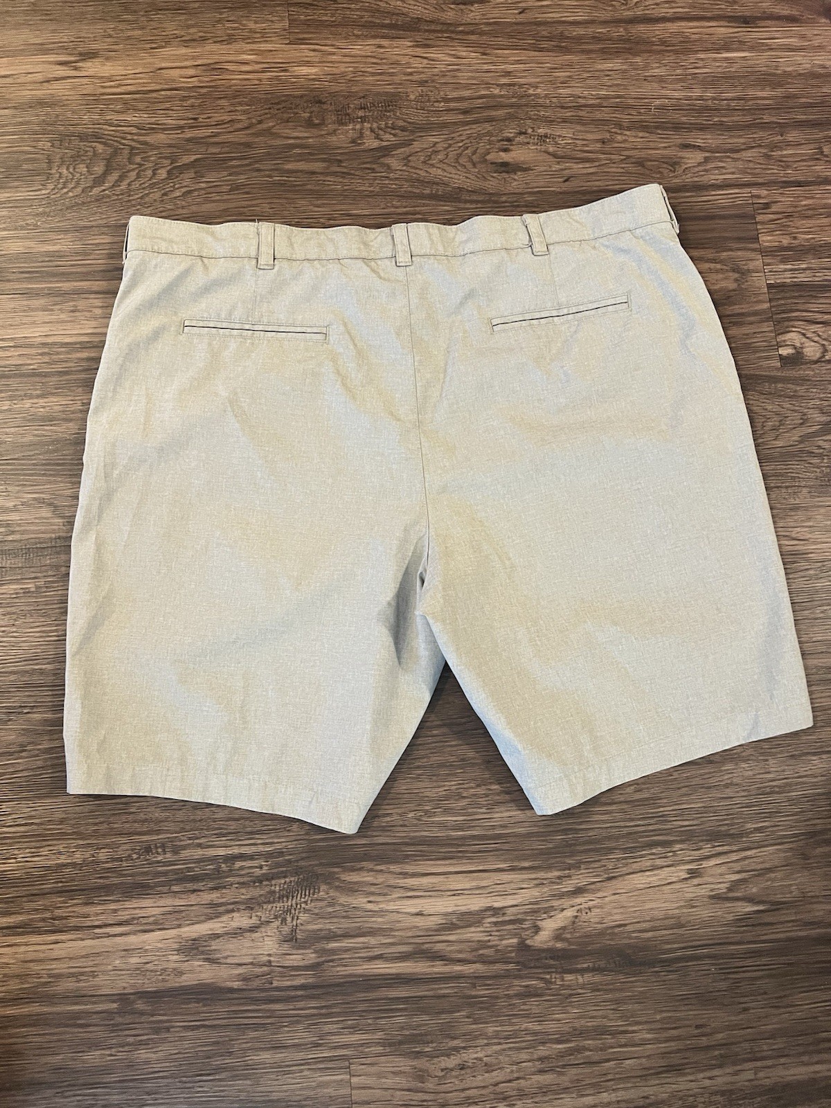 Ben Hogan Men’s Beige Polyester Elastane Chino Shorts Flat Front