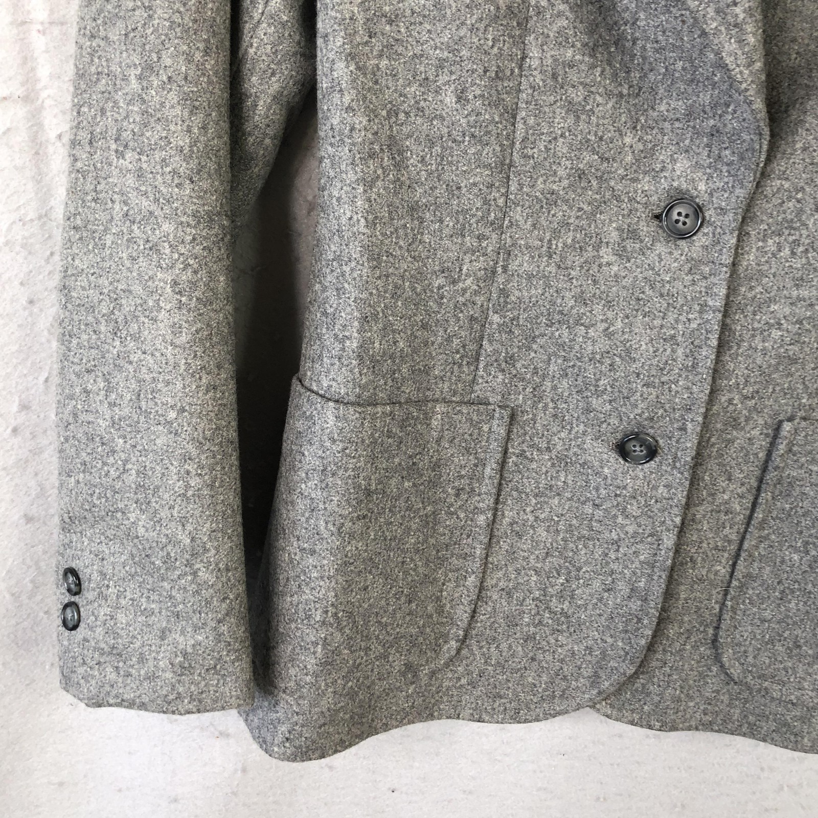 SA Blazer Womens 6 Gray Wool Nylon Old Money Vintage Japan Career Professional