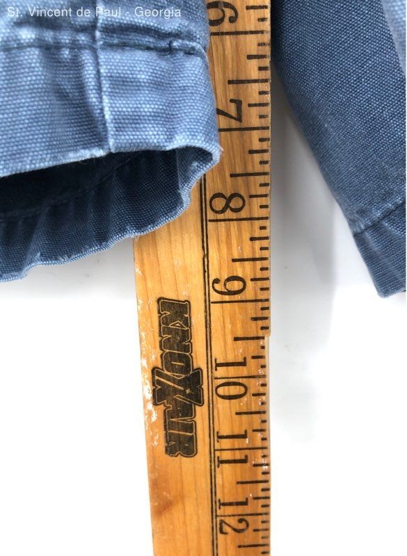 Columbia Blue 100% Cotton Duck Canvas Fatigue Cargo Fishing Shorts Good – Size L