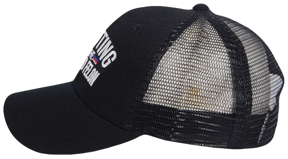 Trump 2024 I’m Voting For The Convicted Felon Black Mesh Embroidered Cap Hat