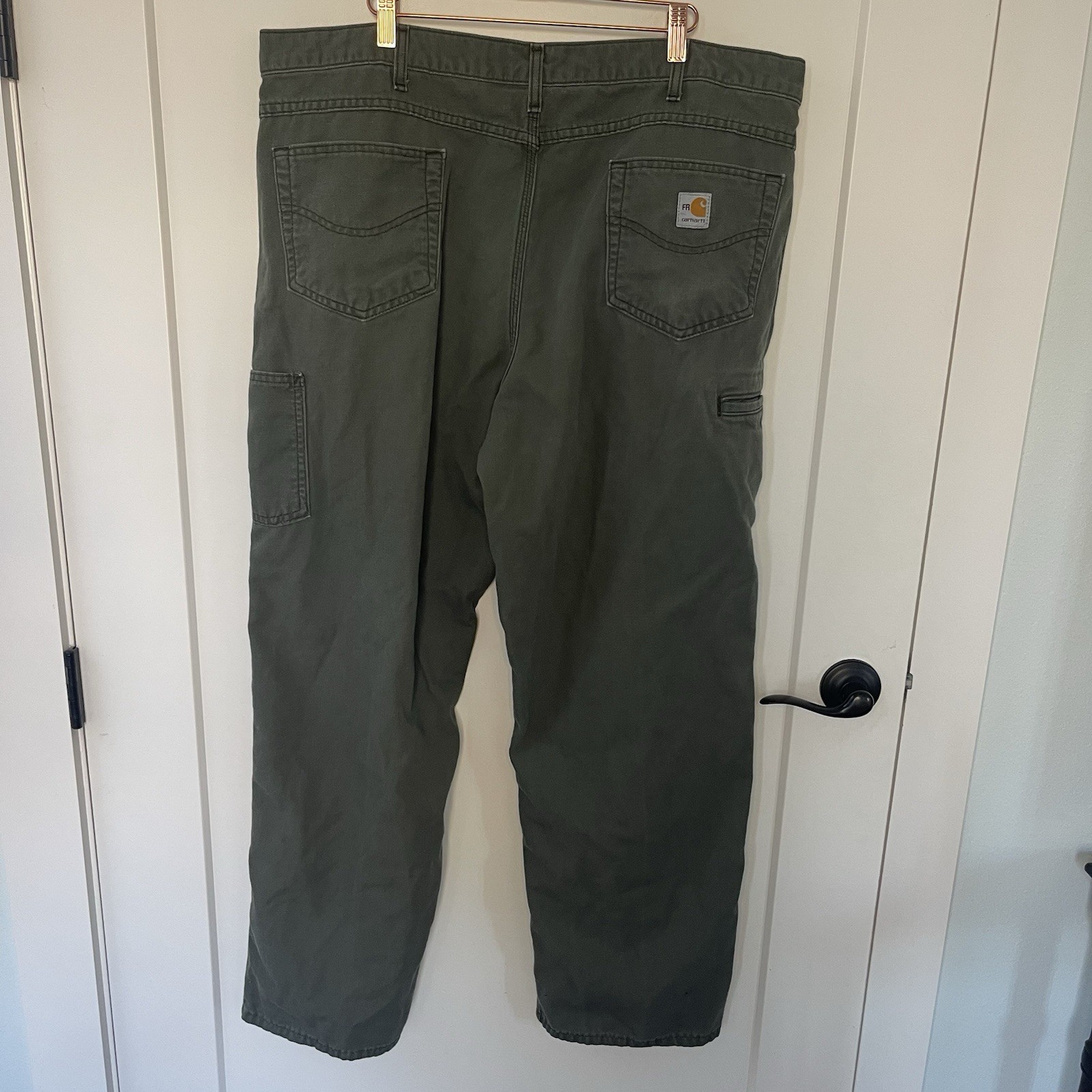 Carhartt Pants FR FRB159 MOS HRC2 Loose Fit Moss Green Workwear Chore 42×32