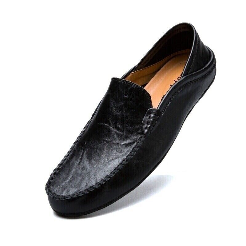 Mens Casual Summer Loafer Faux Leather Moccasins Round Toe Slip on Flat Shoes Us