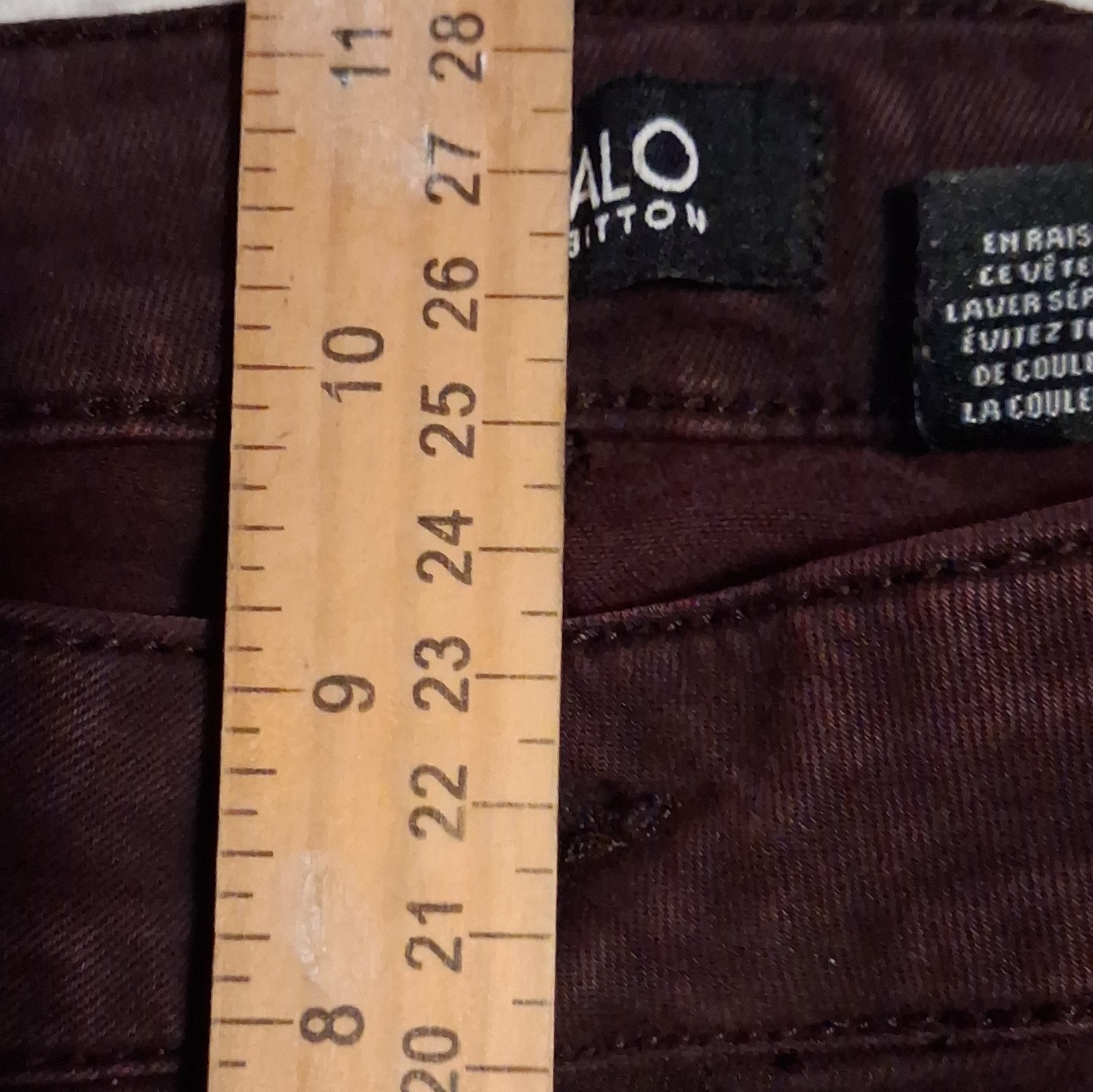 Buffalo David Bitton Women’s Burgundy Dark Wash Mid-Rise Stretch Skinny Jeans