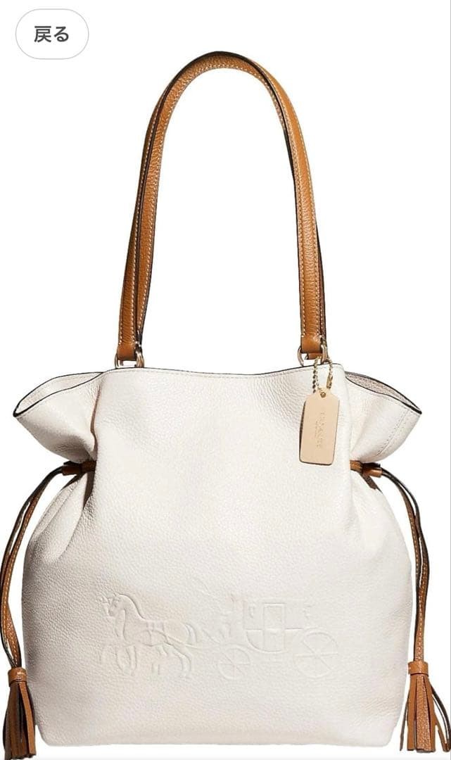 COACH Leather Andy Tote Bag from Japan