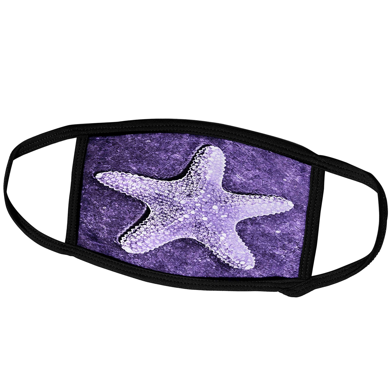 3dRose Purple Starfish – Face Mask, 7.25 by 4.7-inch (fm_27957_1)