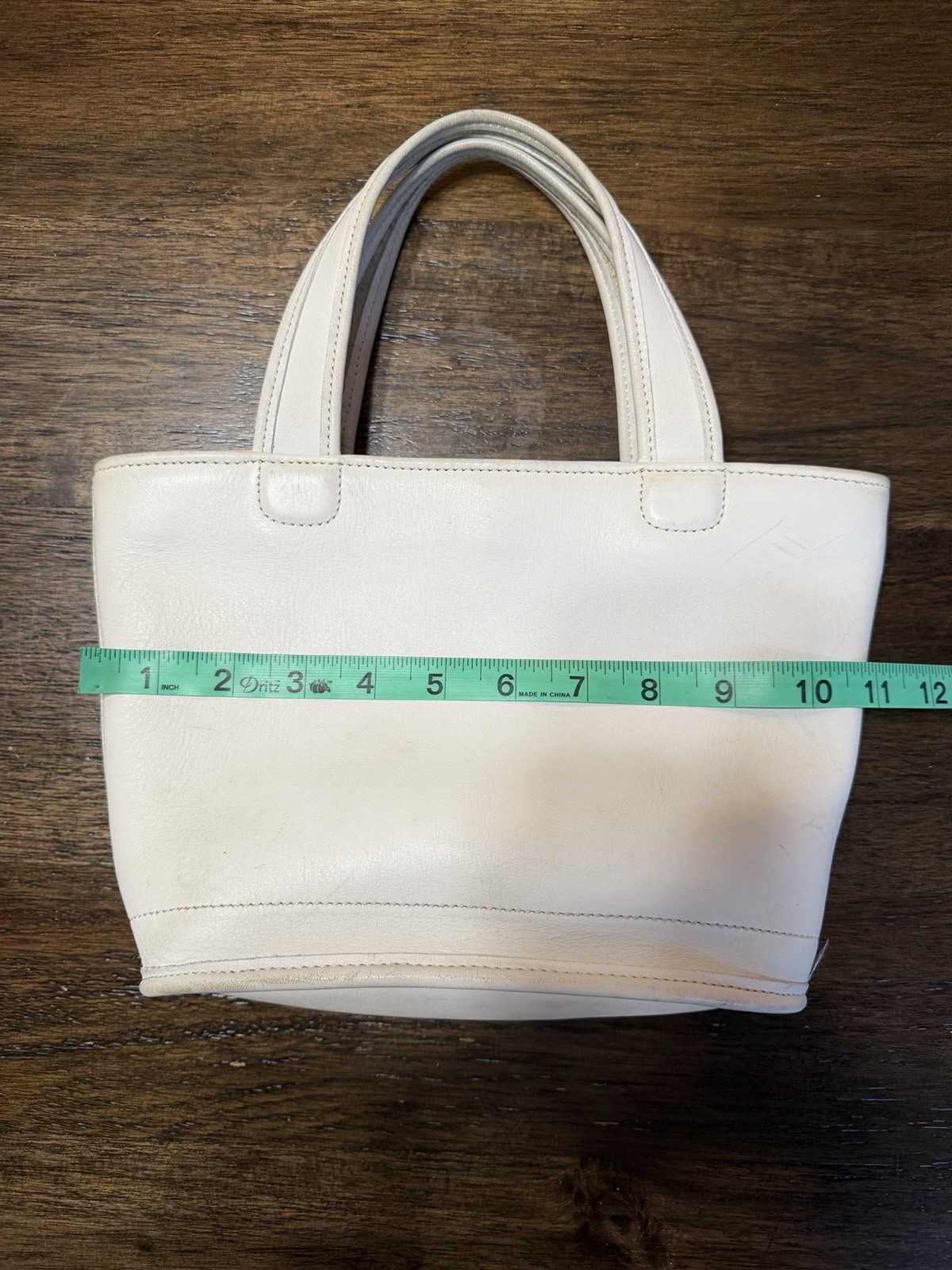 Coach 9301 Bleecker Basket Satchel White Leather Bag Vintage Purse Top Handle