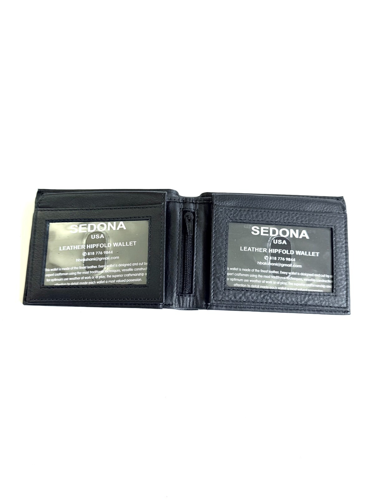 SEDONA® RFID BIFOLD WALLET WITH 2 FLAPS, 4 ID WINDOWS, 8 CARD SLOTS