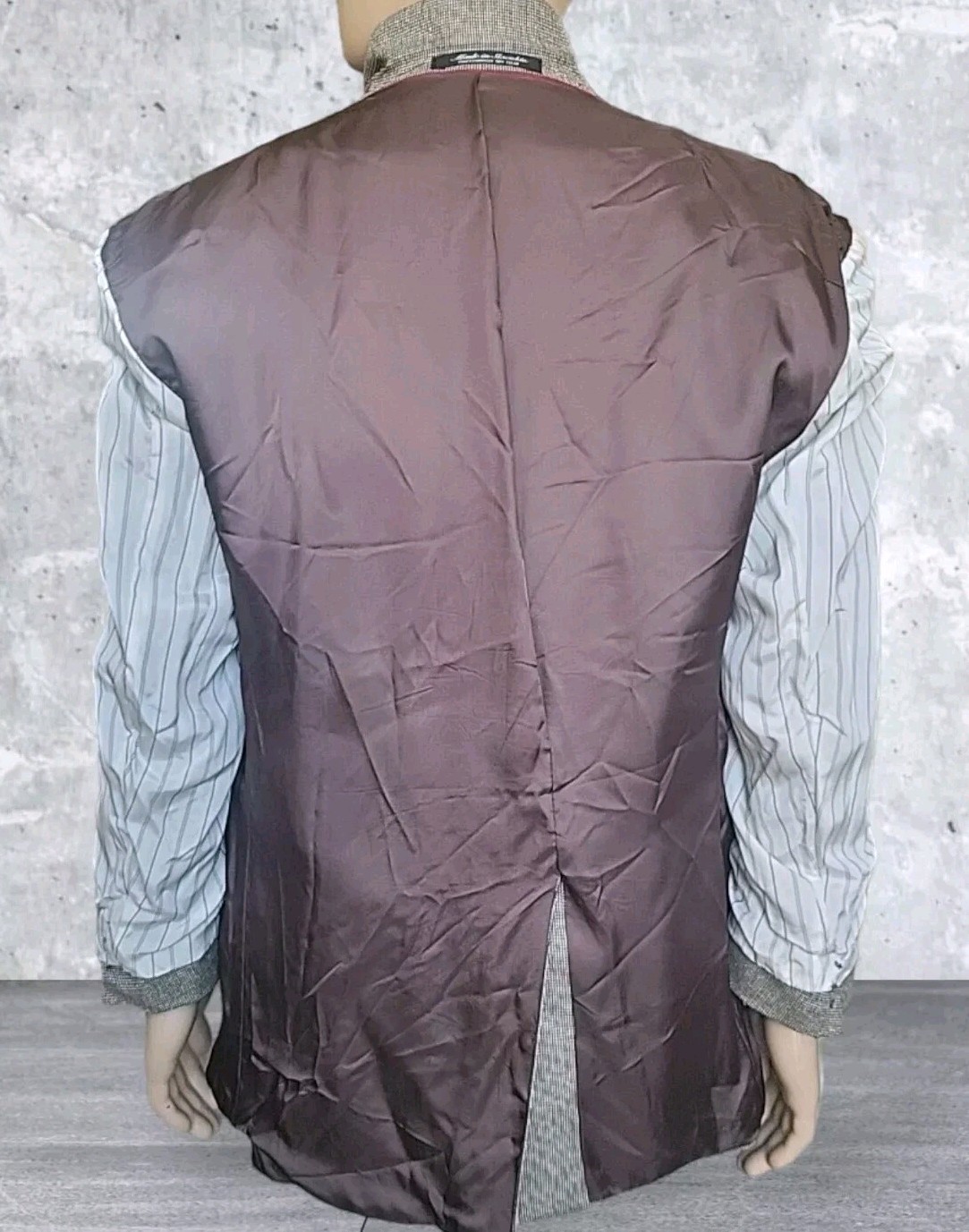 Deansgate Tailors Row Blazer Mens 46 Houndstooth Silk Wool Sport Coat Jacket