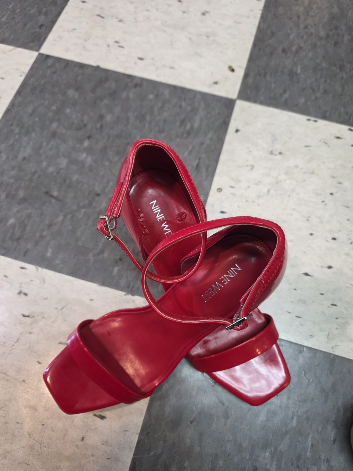 Nine West Red Platform High Heel Stiletto Sandal Womens size 10