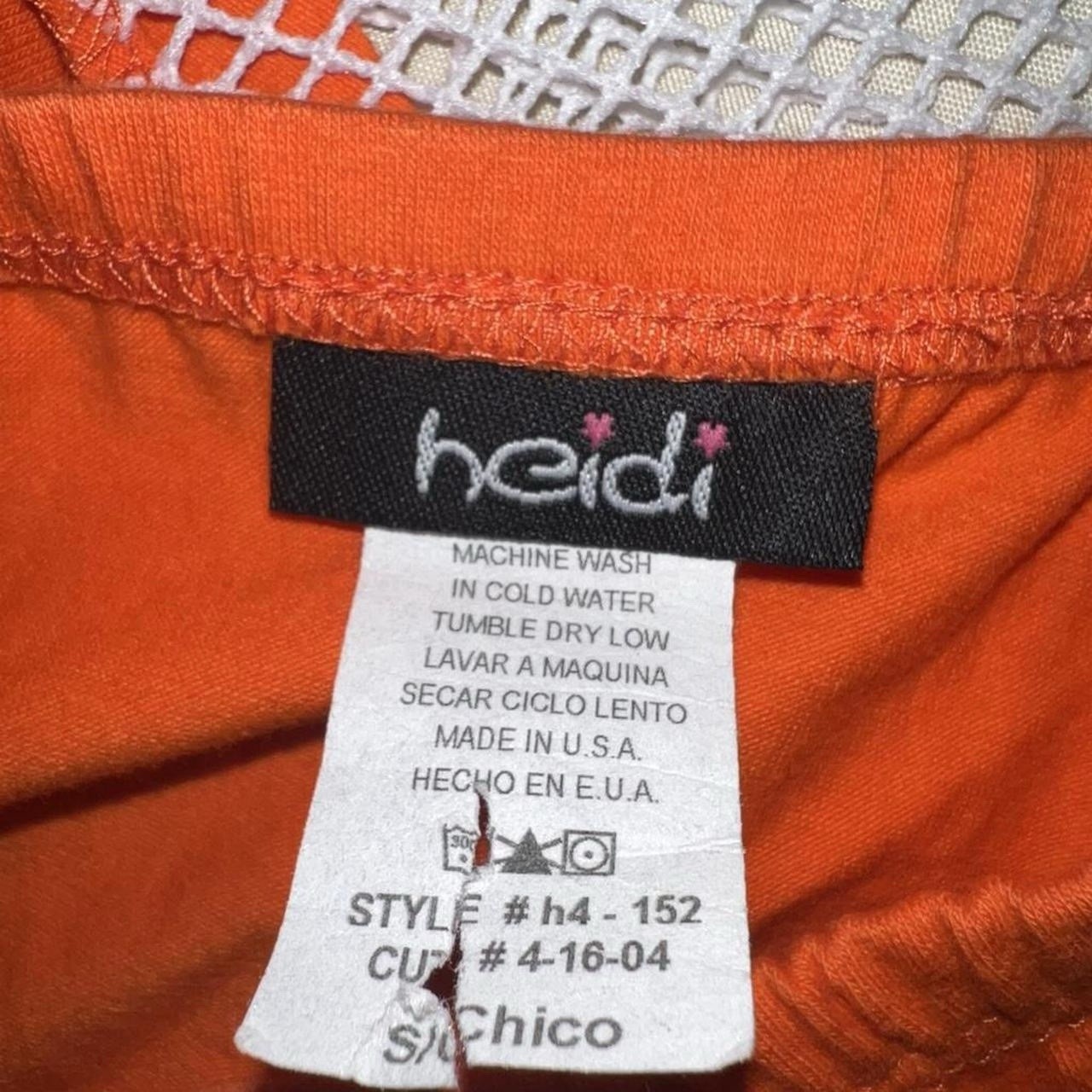 Heidi tube top mesh distressed 62 graphic GET ACTIVE ATHLETIC DEPT Vintage Y2K