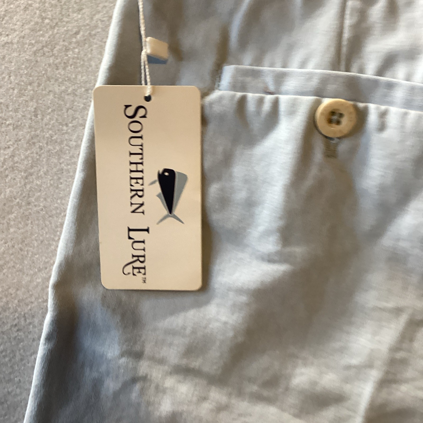 Southern Lure Boys Twill Flat Front Light Blue Shorts SZ Youth 16 New With Tag