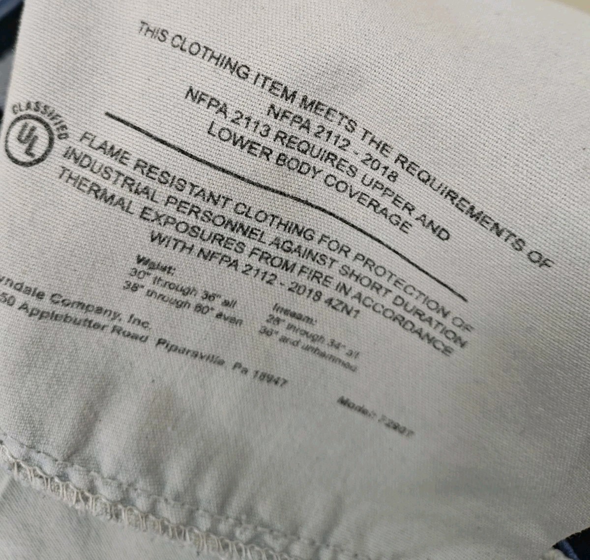 Tyndale FRMC F290T Mens Flame Resistant Jeans 40×30 CAT2 NFPA 2112 Made in USA
