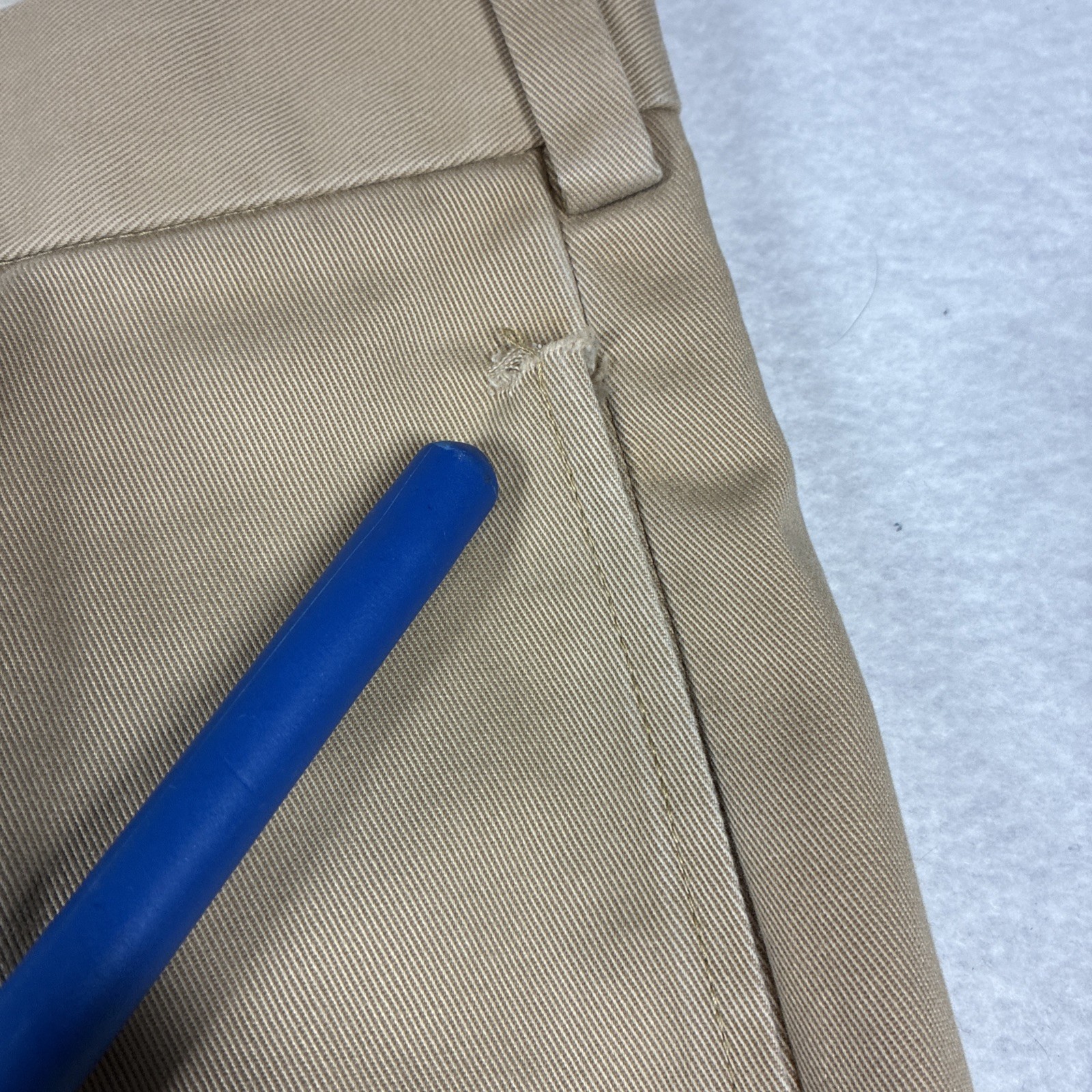 Brooks Brothers Clark Advantage Flat Front Tan Cotton Chino Pants 35X34 Preppy