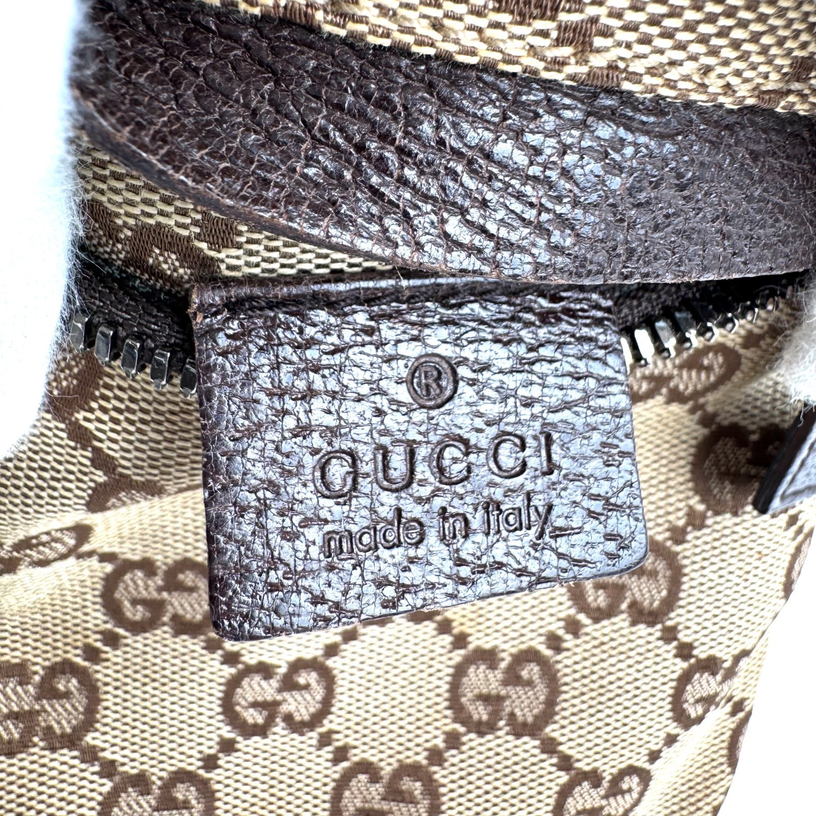 Auth GUCCI GG 28566 Bum Bag Waist Pouch Shoulder Belt bag Fanny Pack Brown