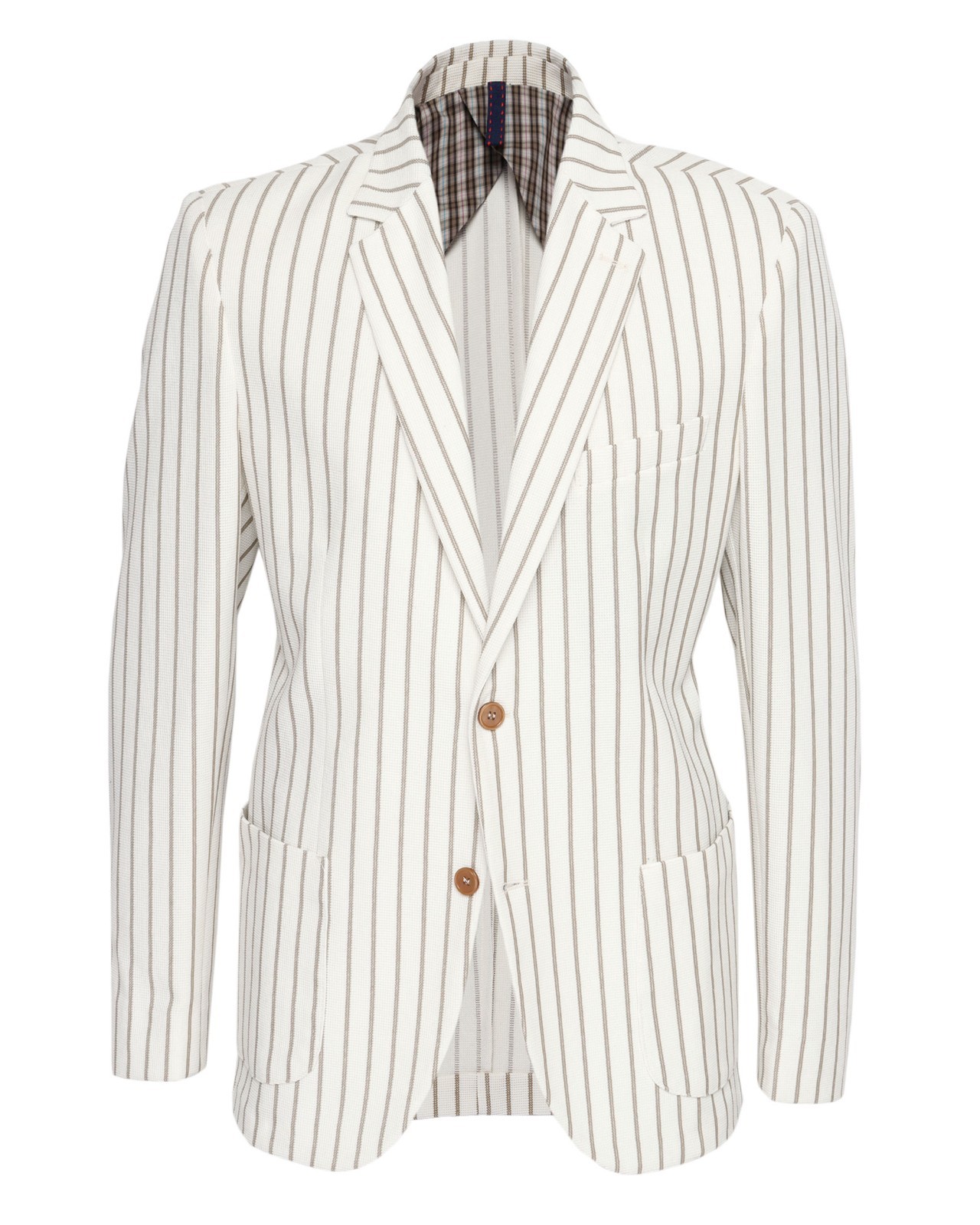 NWT EZZELINO SPORT COAT blazer jacket cotton linen white luxury Italy 52