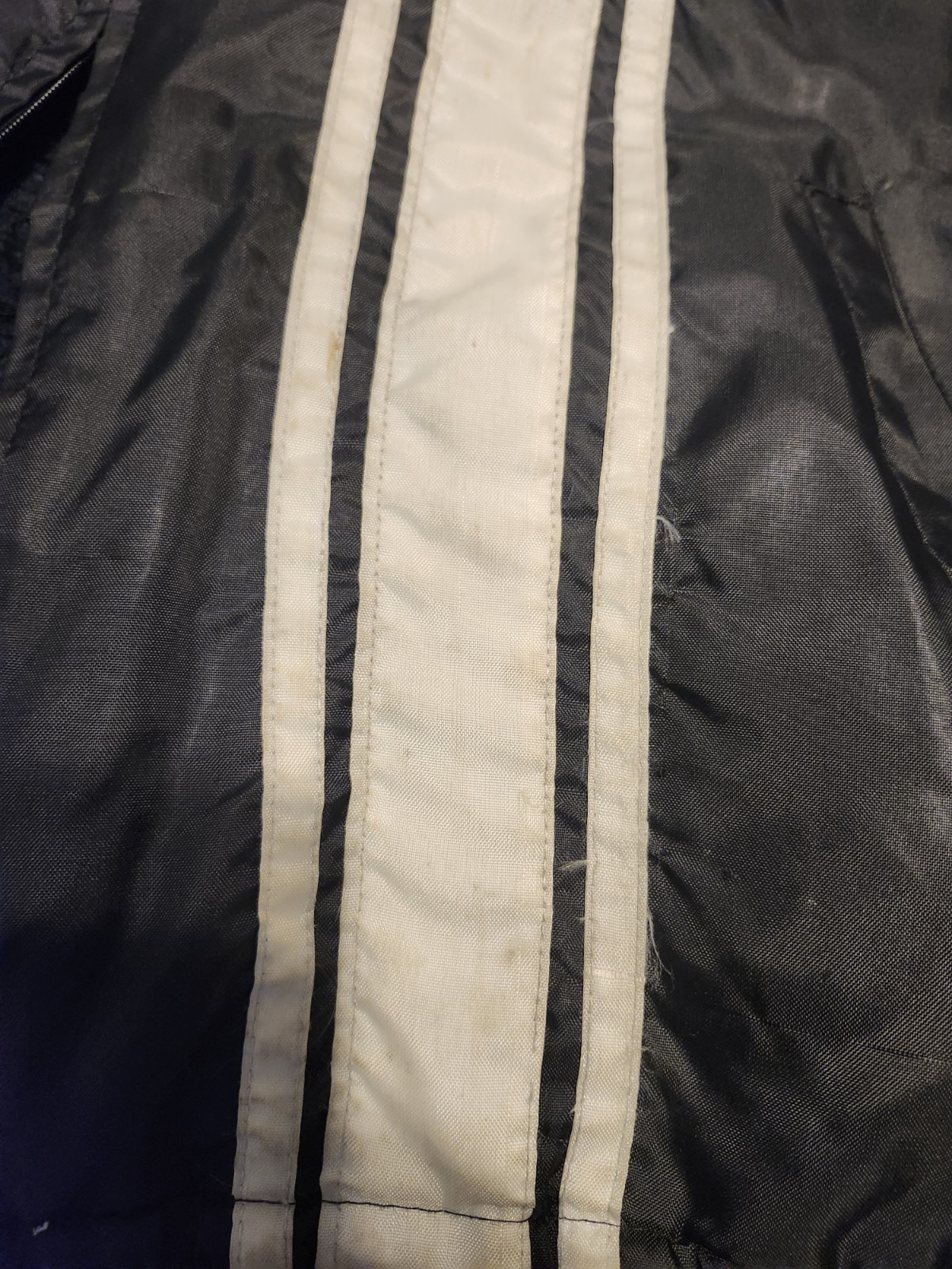 Ford Racing Jacket Black/White Stripe Embroidered Logo Lined Zip Men’s XL