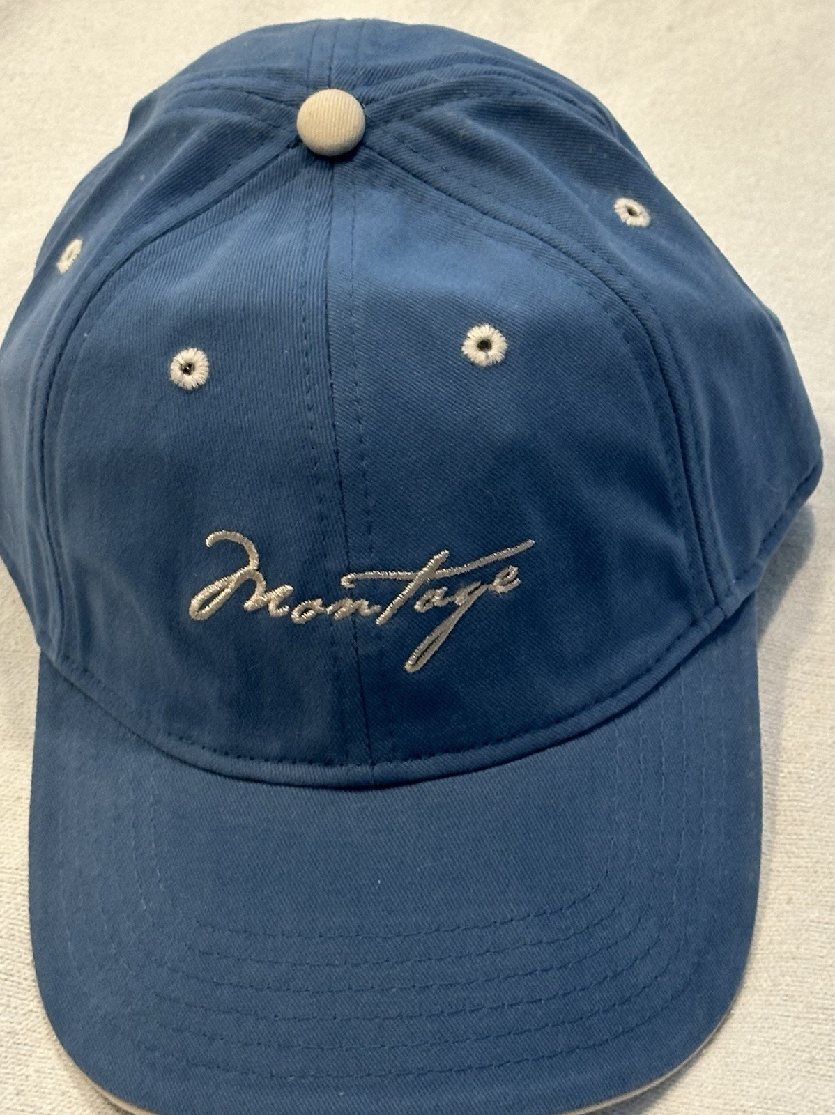 Laguna Beach Adjustable Baseball Hat Blue/Beige Montage Resort Logo New