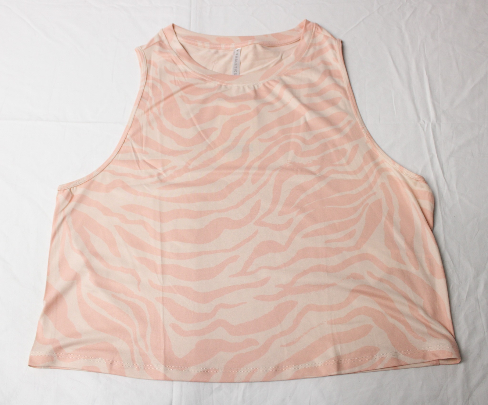 Fabletics Women’s Sporty Blake Dry-Flex Muscle Tank CF6 Zebra Stroke Large NWT