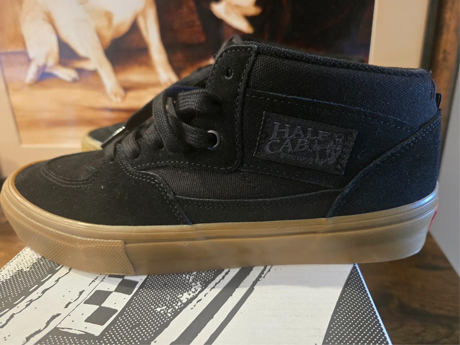 Vans Skate Half Cab Pro Skateboarding Shoe Size 9 Men’s Black Gum NEW RARE