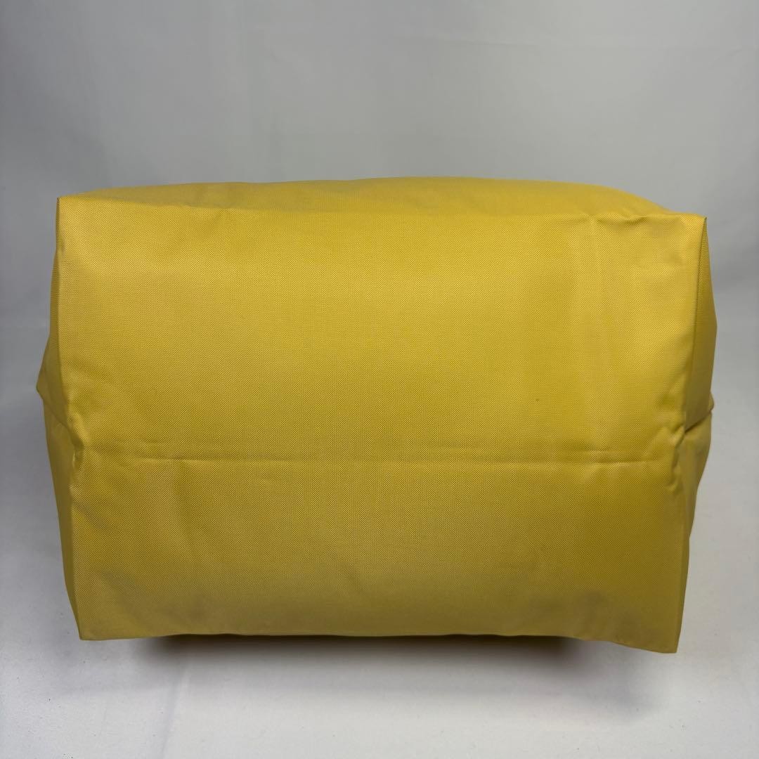Longchamp Nylon Tote Bag Yellow Folding 10.2×19.3/11×7.9 in, Used