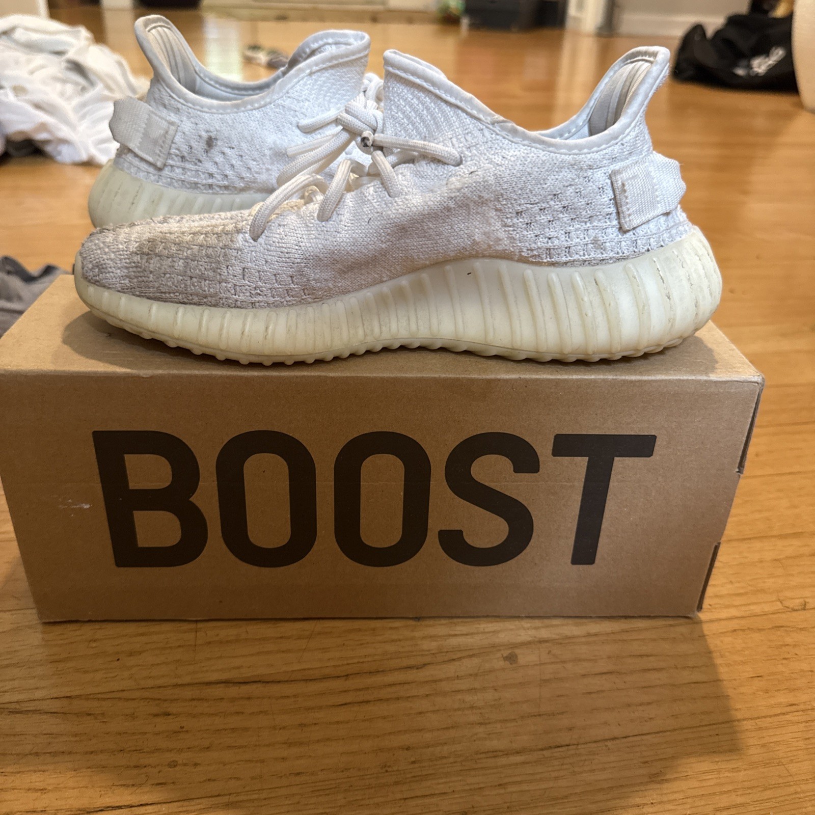 adidas Yeezy Boost 350 V2 Bone/White, Size 6.5M/8W Used