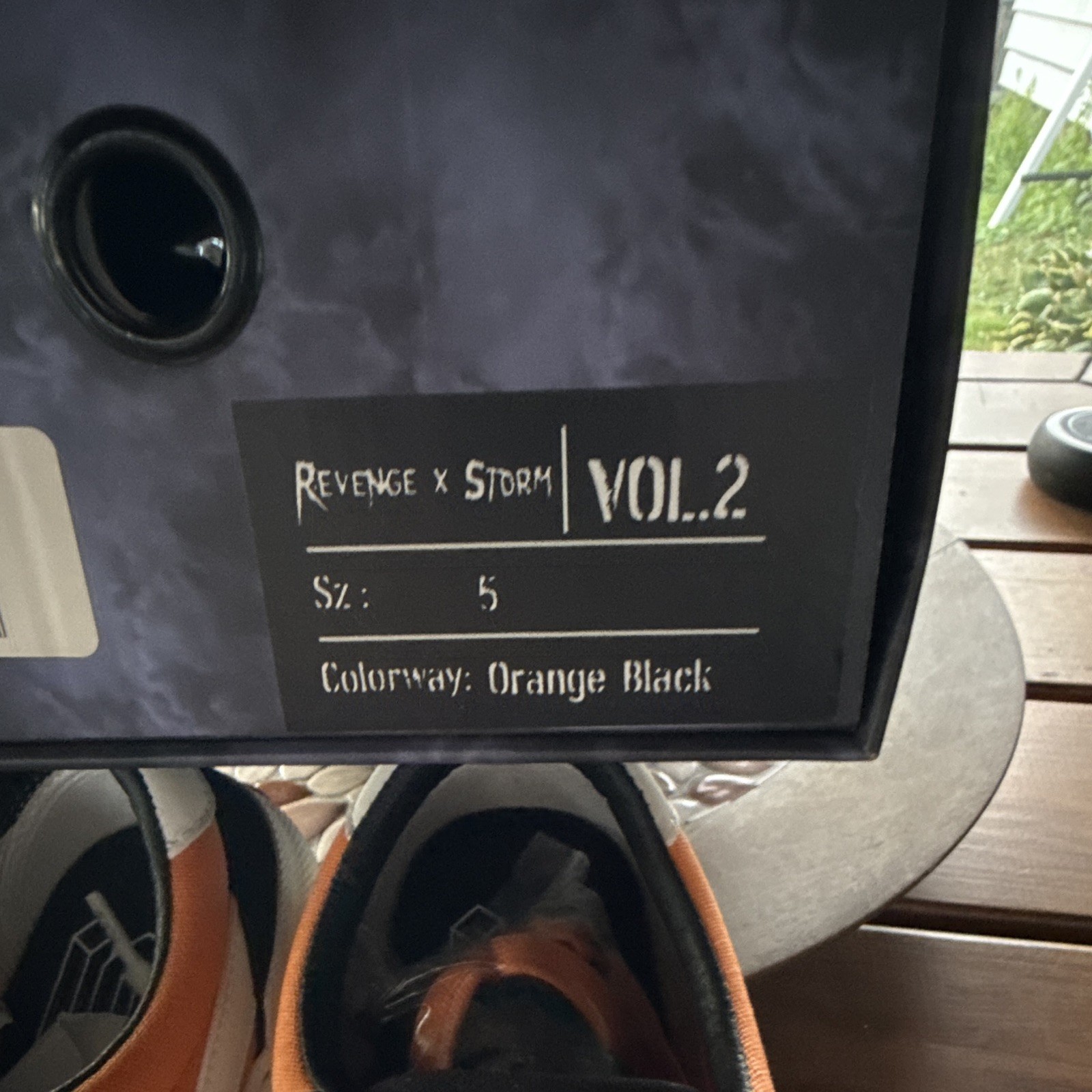 Revenge x Storm Vol.2 Orange Black White Colorblock Canvas Lace-Up Sneakers 5