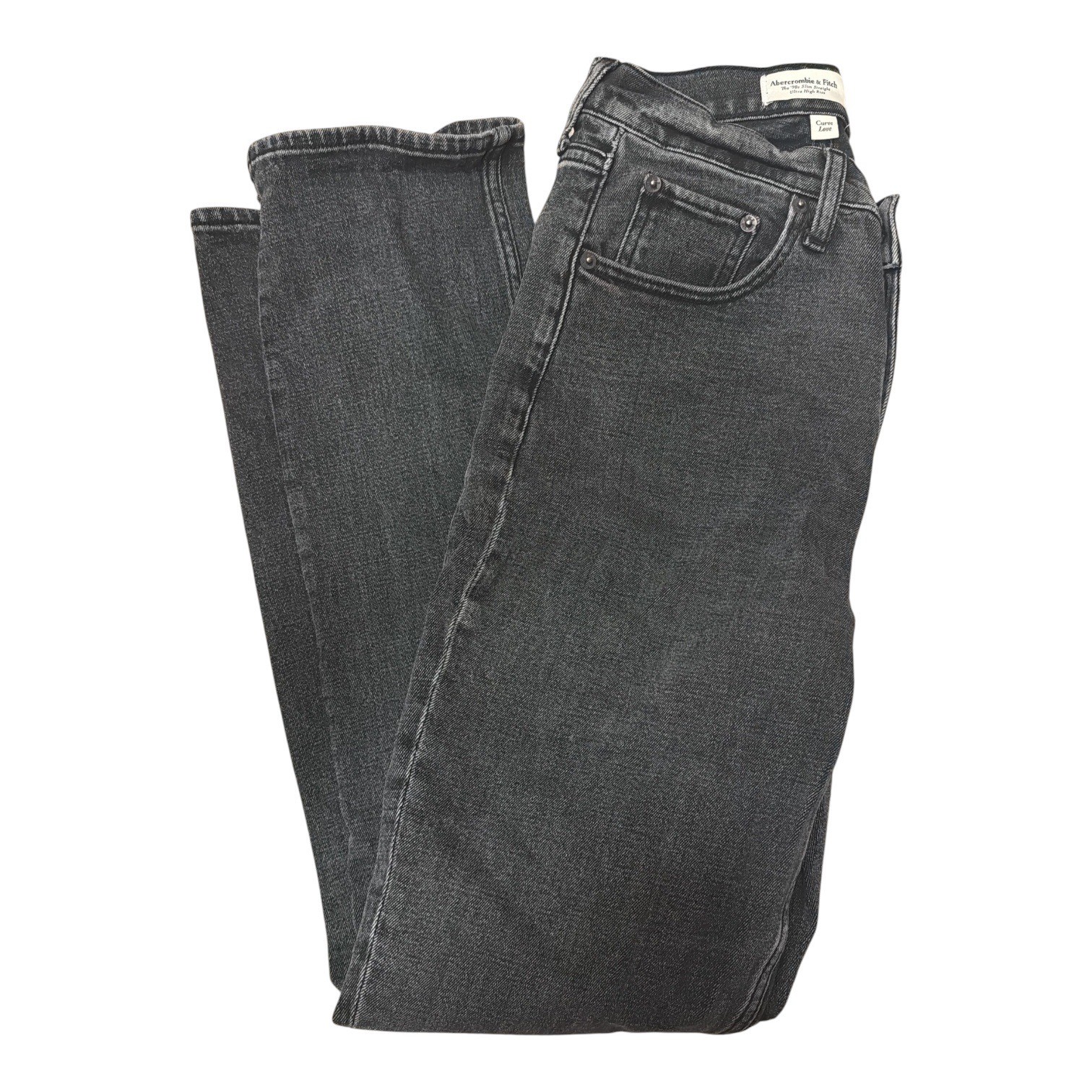 Abercrombie Curve Love 90s Slim Straight Ultra HighRise Crossover Jeans, 27/4