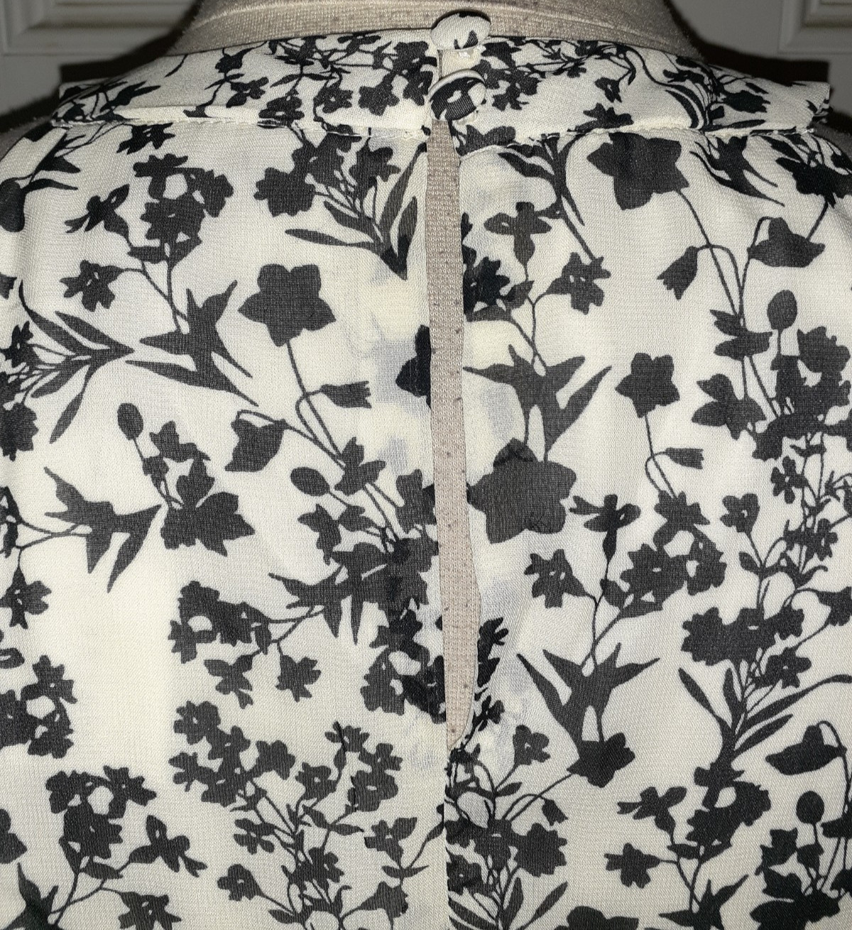 NEW LANE BRYANT Plus Size 14W A-Line Dress Ivory Black Floral Sleeveless Midi