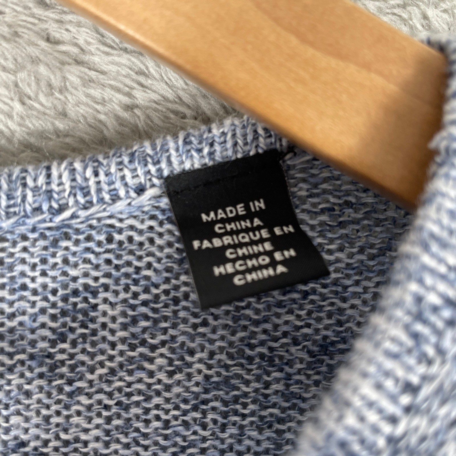 Strellson Knit Sweater Pullover Mens Large Blue Heathered Jumper Switzerland