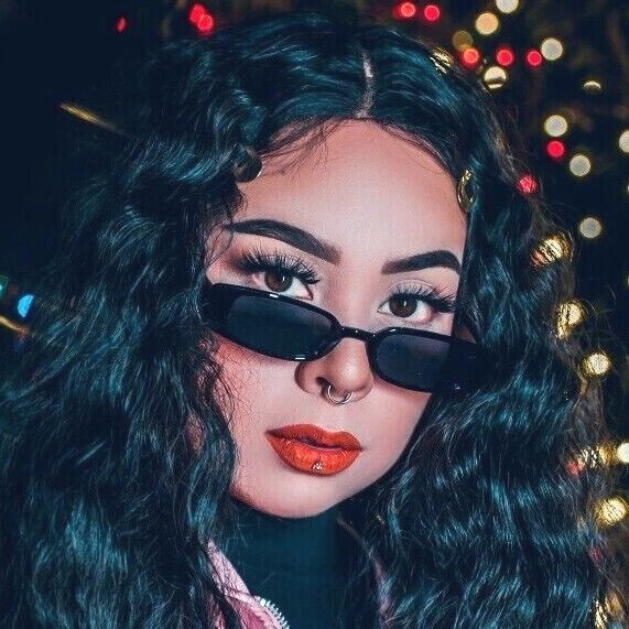 ShadyVEU Rectangular Slim Wide Frame 90s Style Small Hype Fashion UV Sunglasses