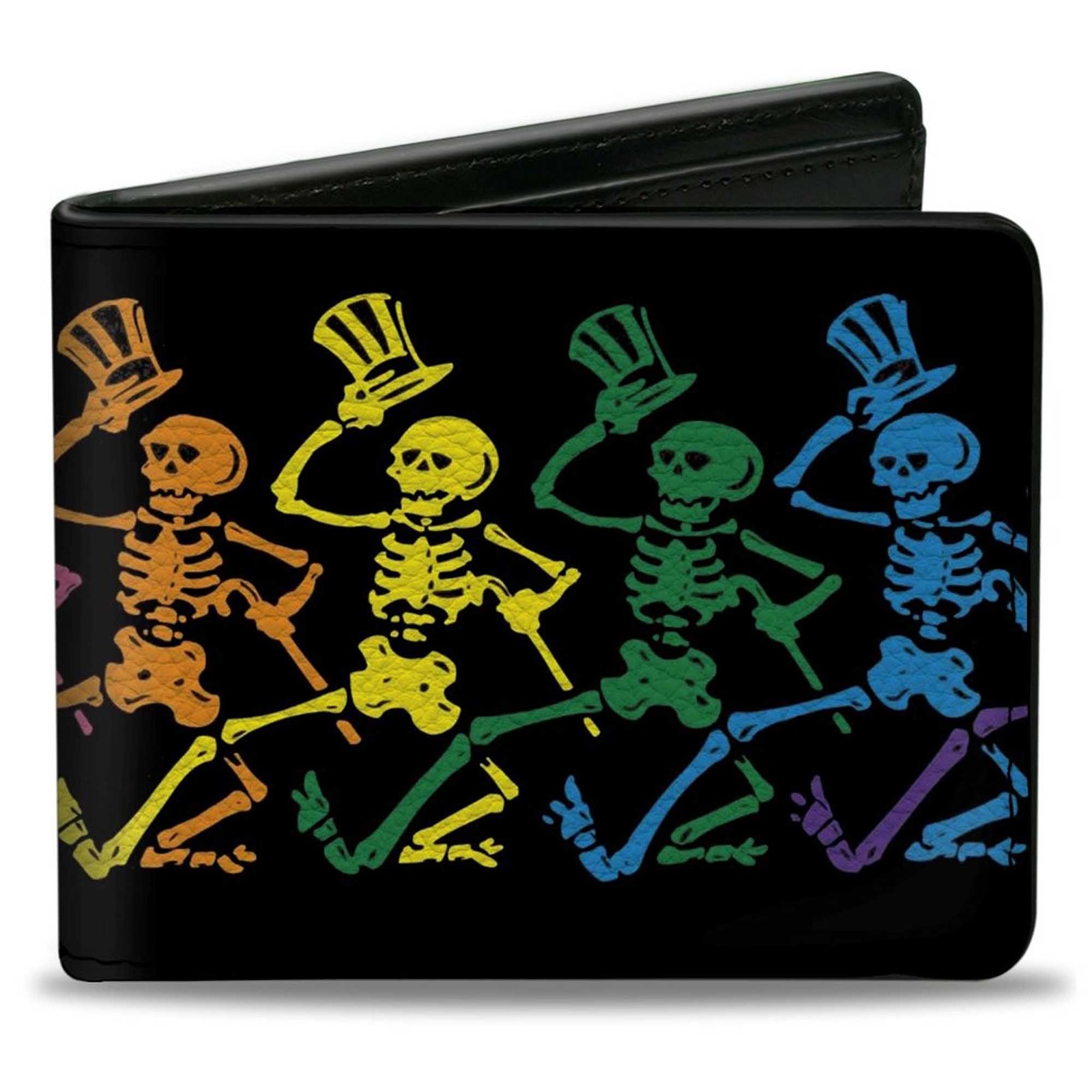 Bi-Fold Wallet Dancing Skeletons Black/Multi Color