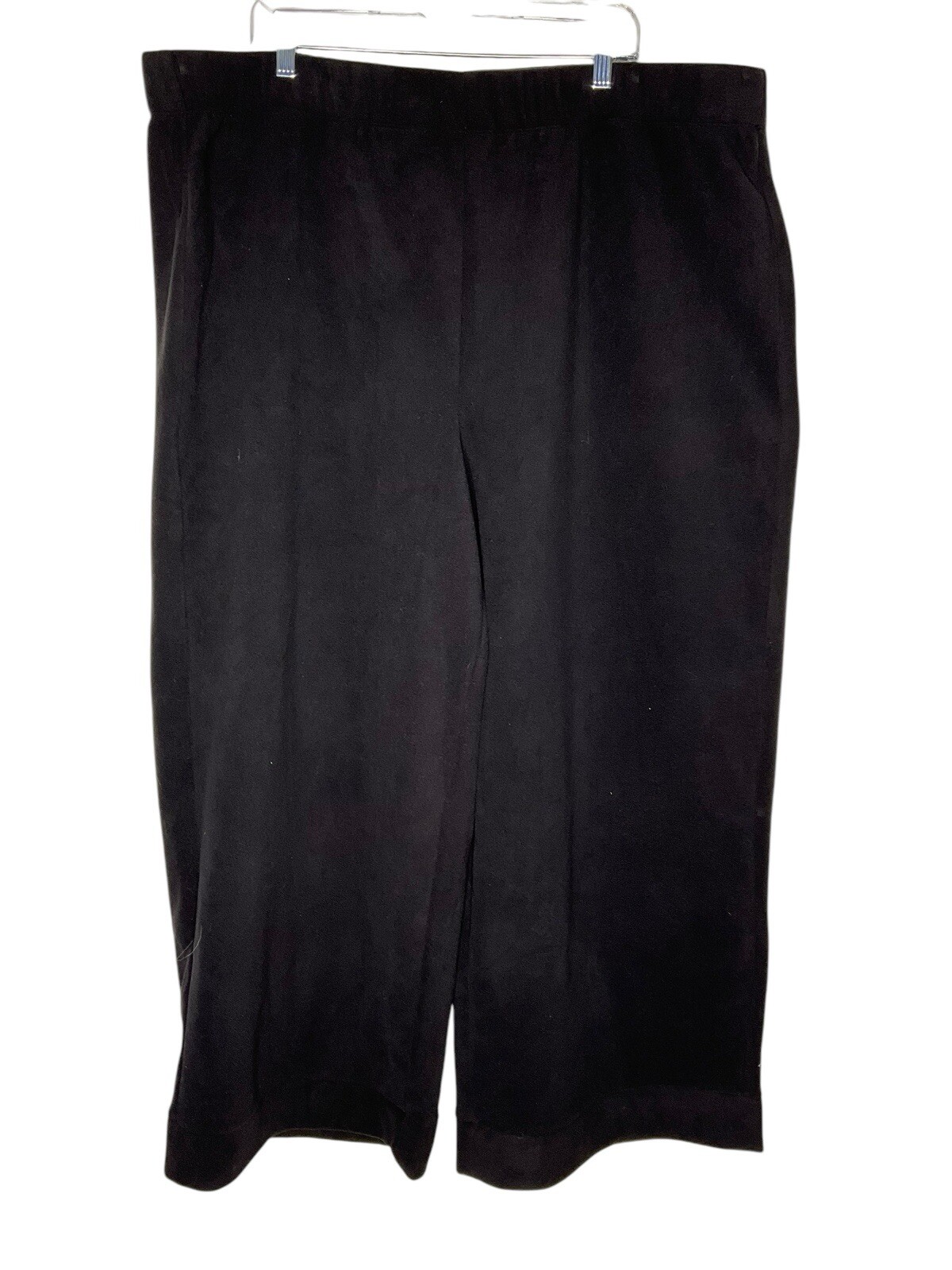 Anybody Lounge Womens Polar Fleece Pull-On Wide-Leg Pants A553805 Black Size 2X