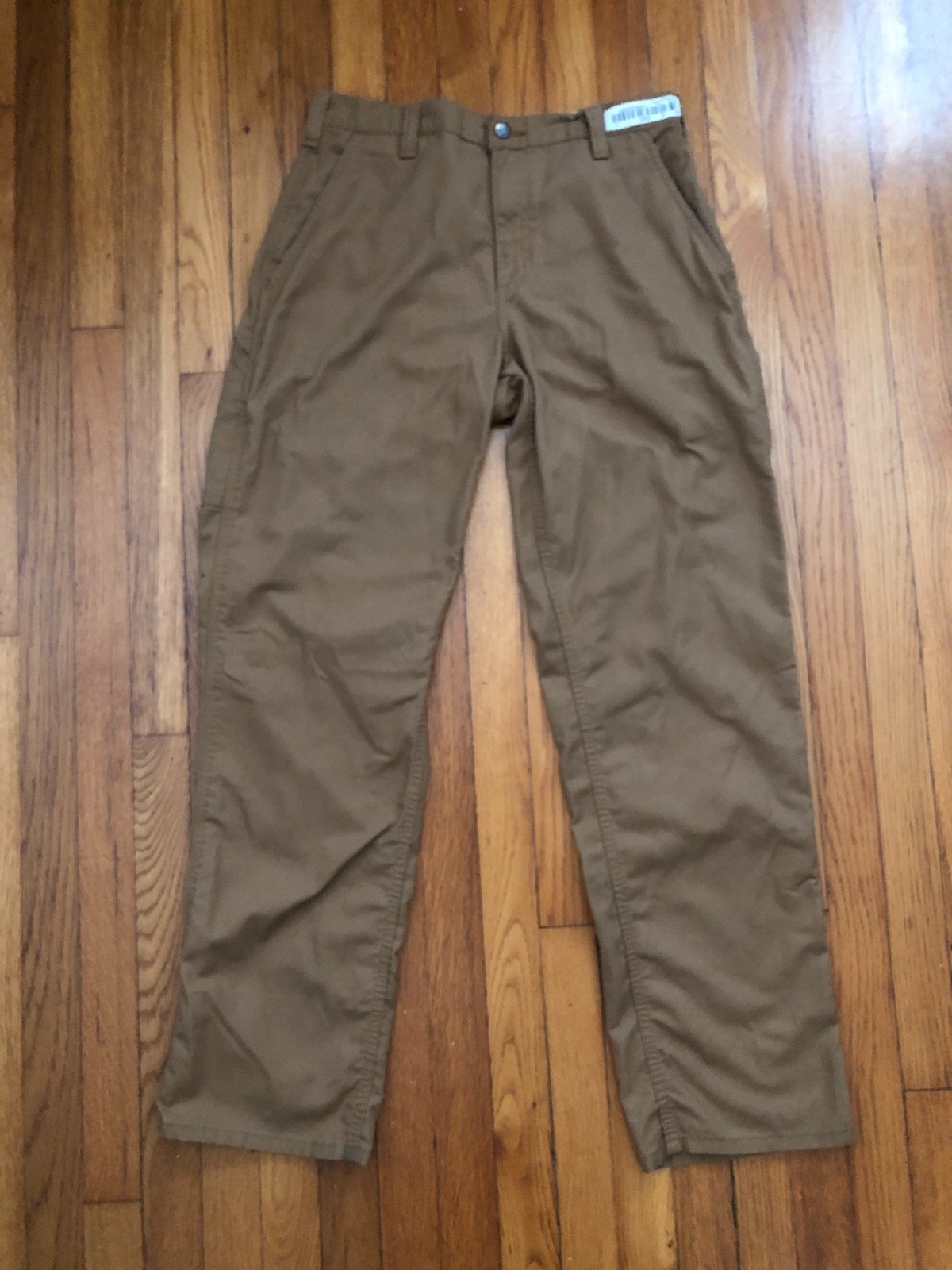 Carhartt Carpenter Brown Dungaree Fit Canvas Work Pants Men Size 32×34