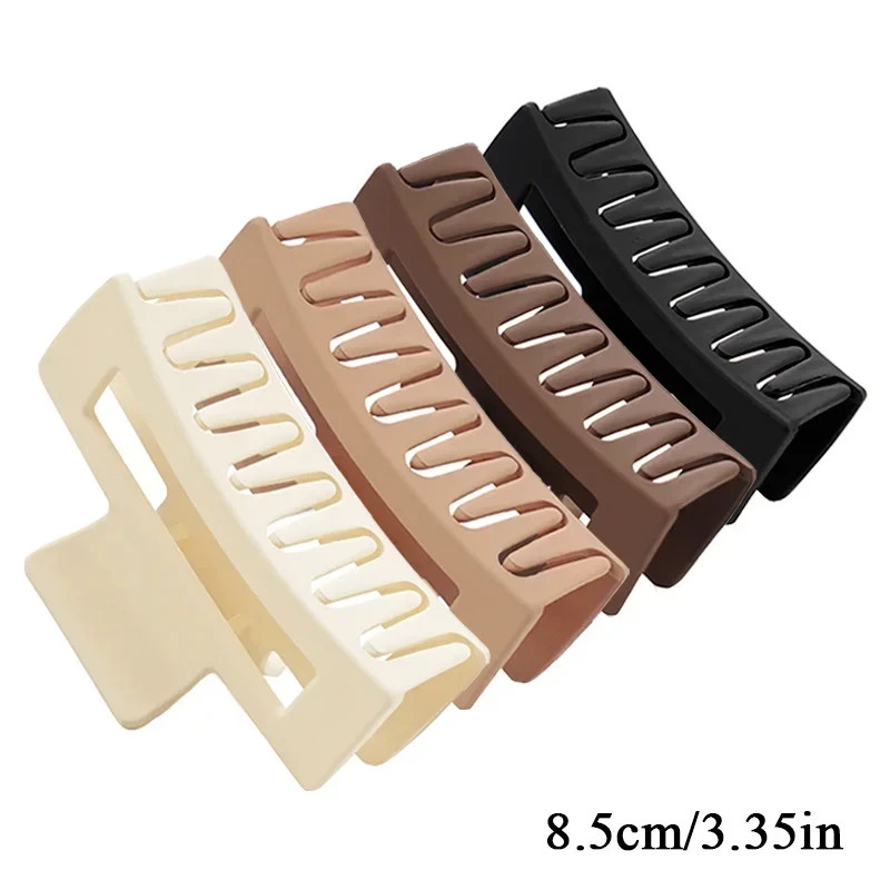 4Pcs/Set Women Girls Claw Clips Coffee Black Hair Claw Nonslip Crab Hairpins Bar