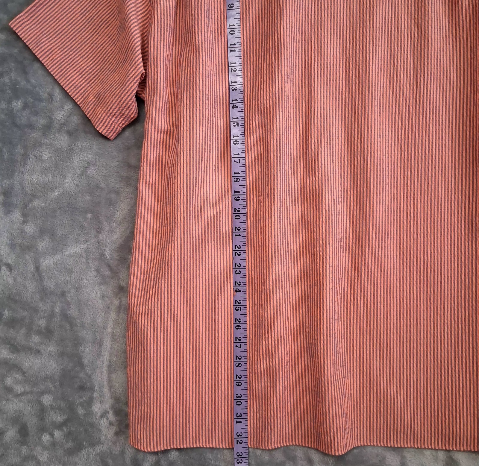 Cremieux Performance Sz XXL Seersucker Short Sleeve Button-Dn Collar/Frnt Shirt