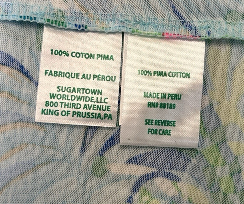 Lilly Pulitzer Dress Extra Large Blue Green Etta Short Sleeve Via Parigi Lions