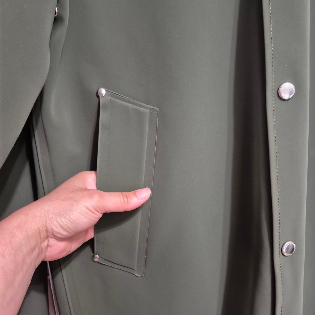 Stutterheim Stockholm Suede Green Raincoat M