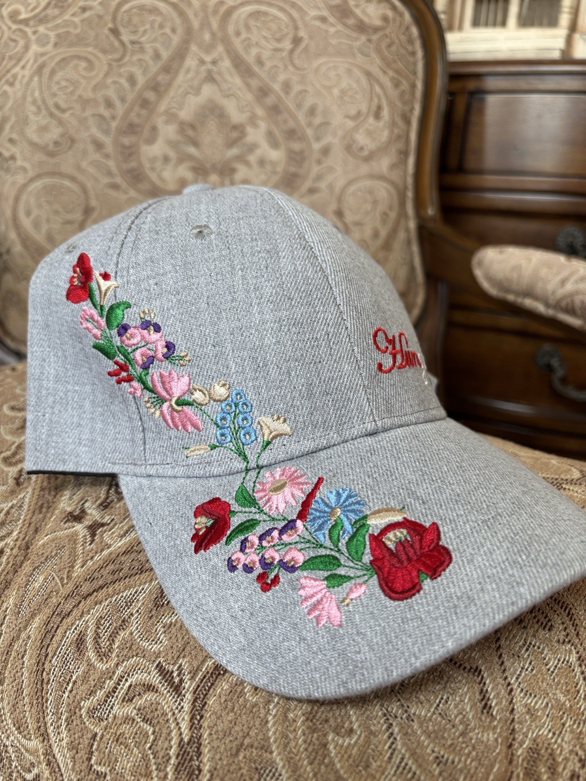 🇭🇺Hungary🇭🇺Baseball Cap Floral Embroidery