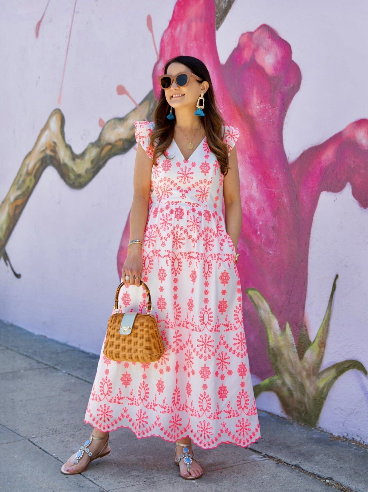Lilly Pulitzer NWT Lillyanne Midi Dress Coral Neon Eyelet $298 Size 0,4,8,10