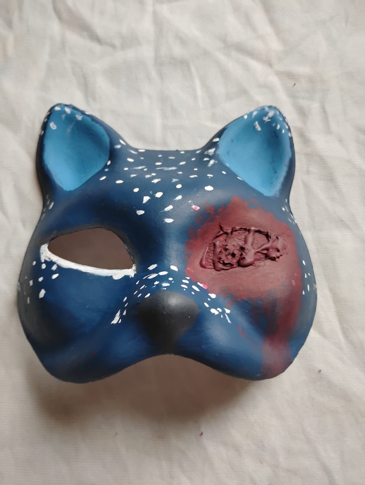 Therian Whale Cat Mask Hand Painted Without Lining