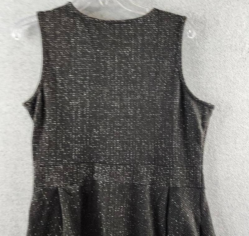 White Mark Tweed Fit and Flare Dress Women’s XL Black Sleeveless Side Zipper